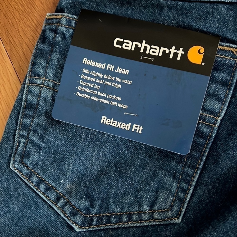 Carhartt NWT Relaxed Fit Work Dungaree Size 42x30… - image 5